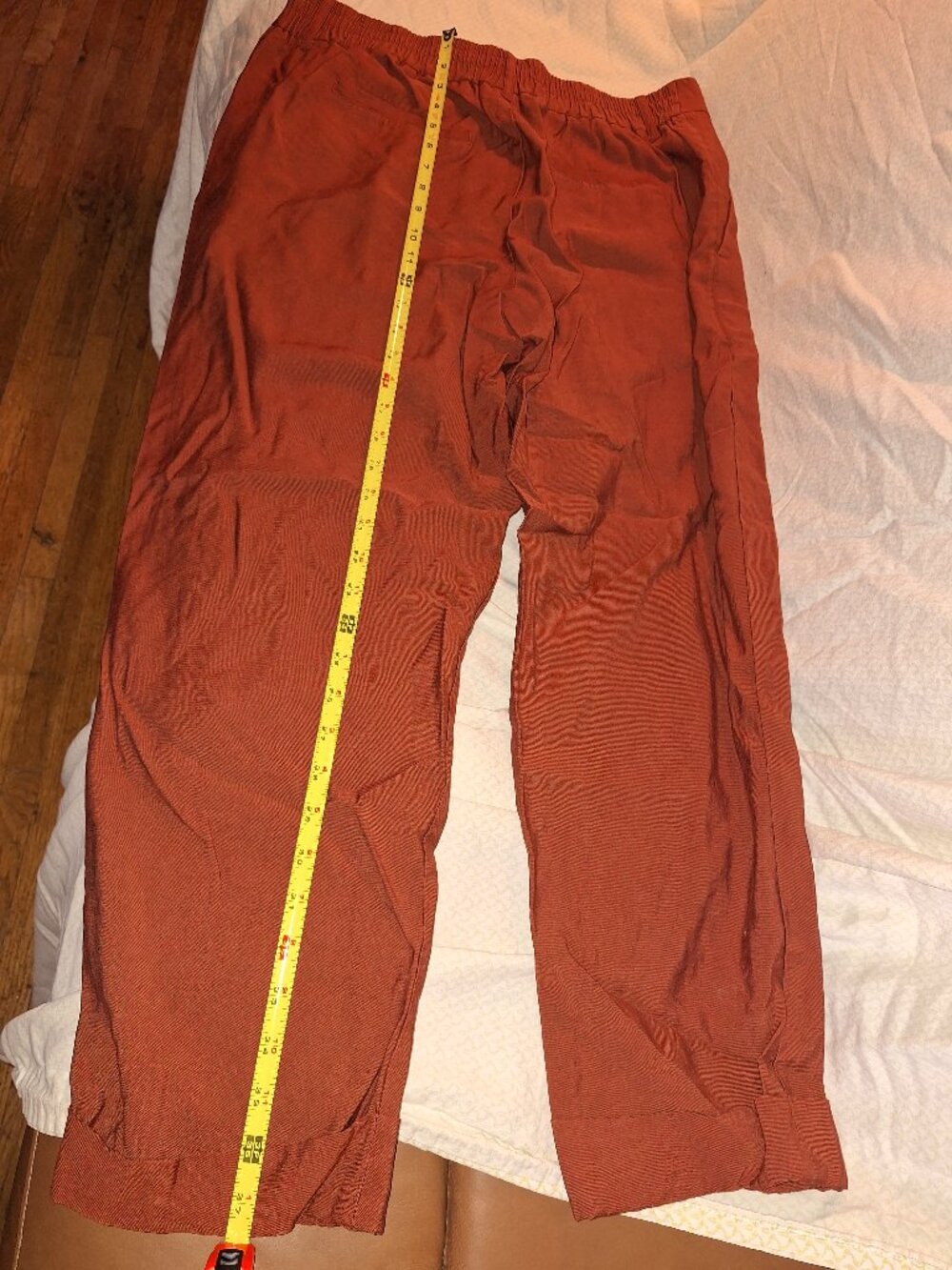 A New Day Rust Orange Pull-On Crop Pants Women’s Size 14 Relaxed Minimalist